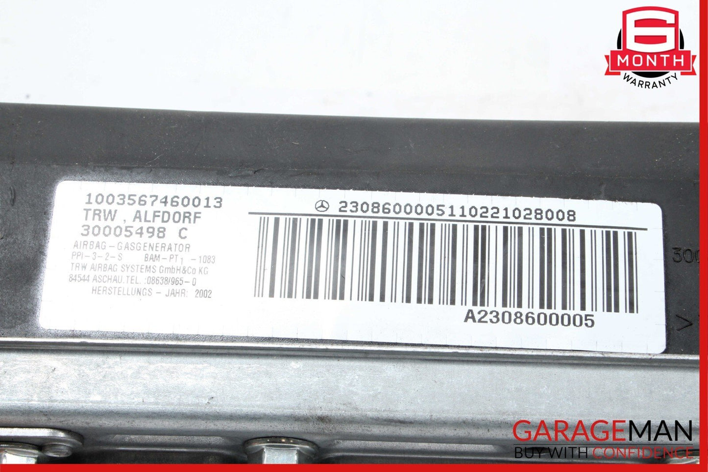 03-12 Mercedes R230 SL500 SL55 AMG Front Side Passenger Side Dash Airbag Air Bag