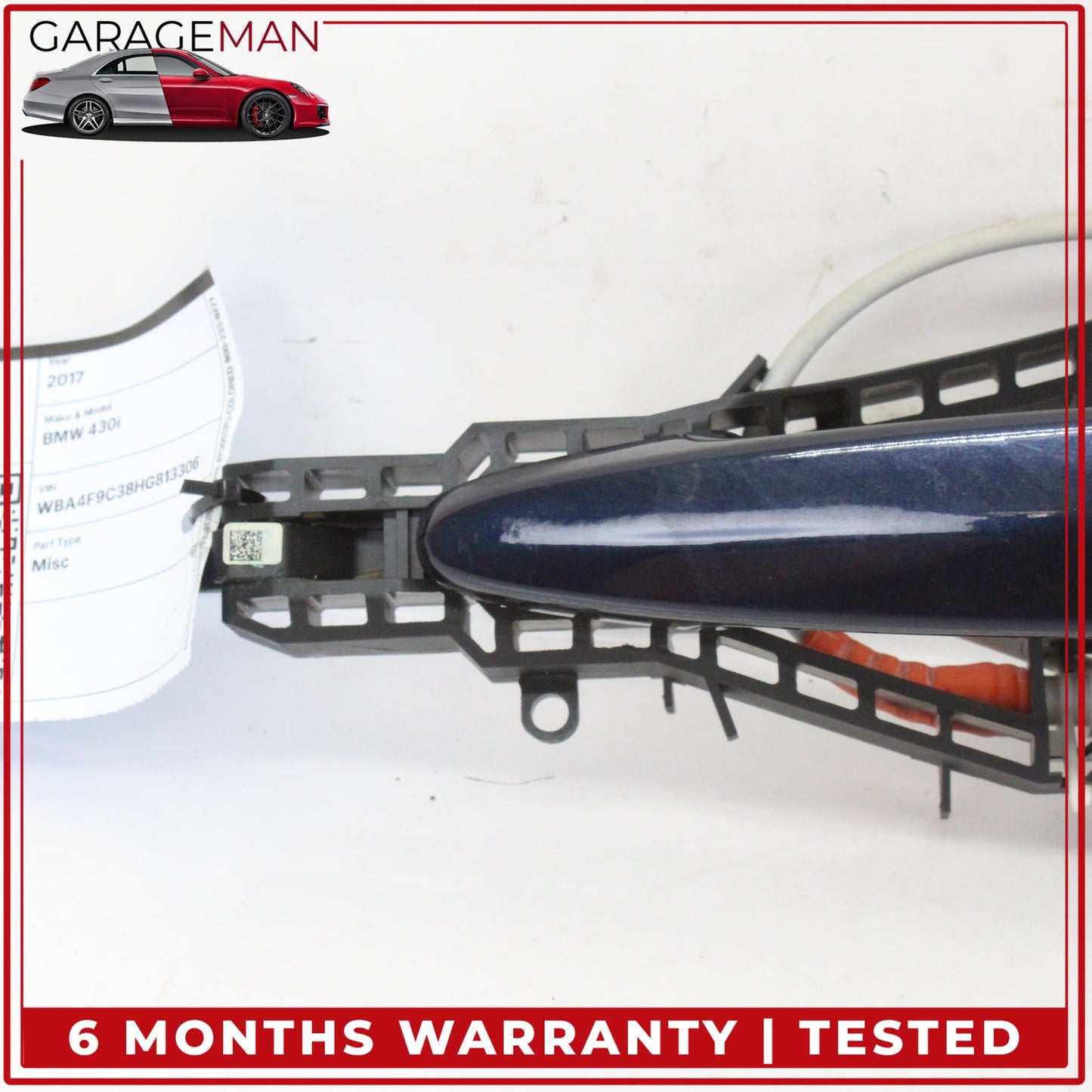 2014-2020 BMW 430i F36 Rear Left Driver Side Exterior Door Handle Blue OEM