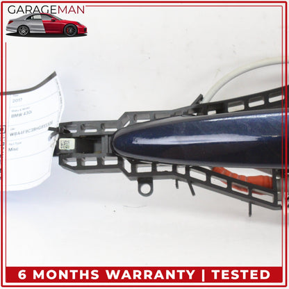 2014-2020 BMW 430i F36 Rear Left Driver Side Exterior Door Handle Blue OEM