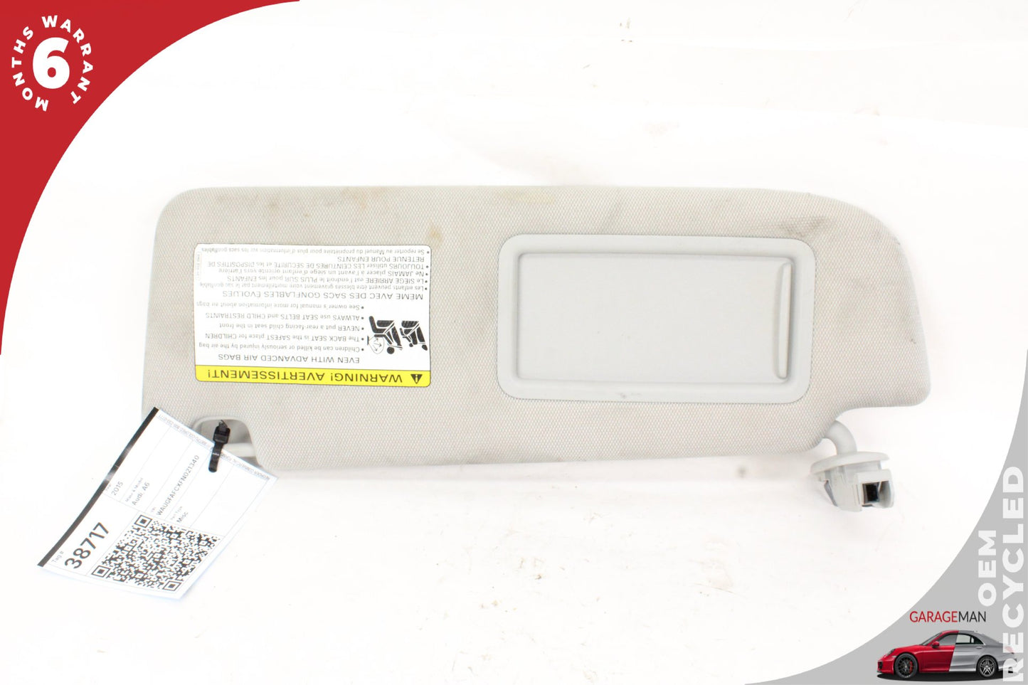 2012-2018 Audi A6 S6 A7 Front Left Driver Side Sun Visor Sunvisor 8E0010192T OEM