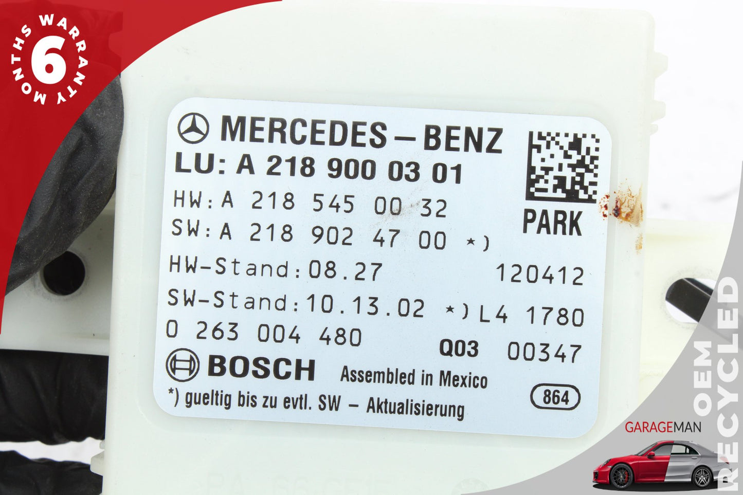 2012-2014 Mercedes W218 CLS550 Park Assist Parktronic Sensor Module Control OEM