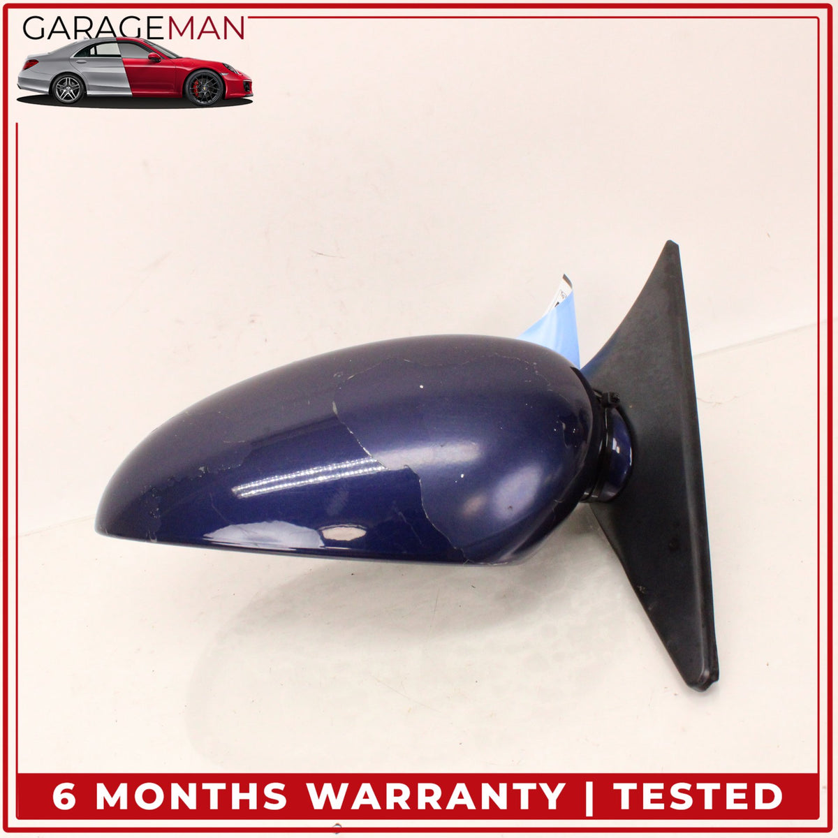 1999-2005 Porsche 911 Carrera 996 Left Door Rear View Mirror Blue Metallic OEM