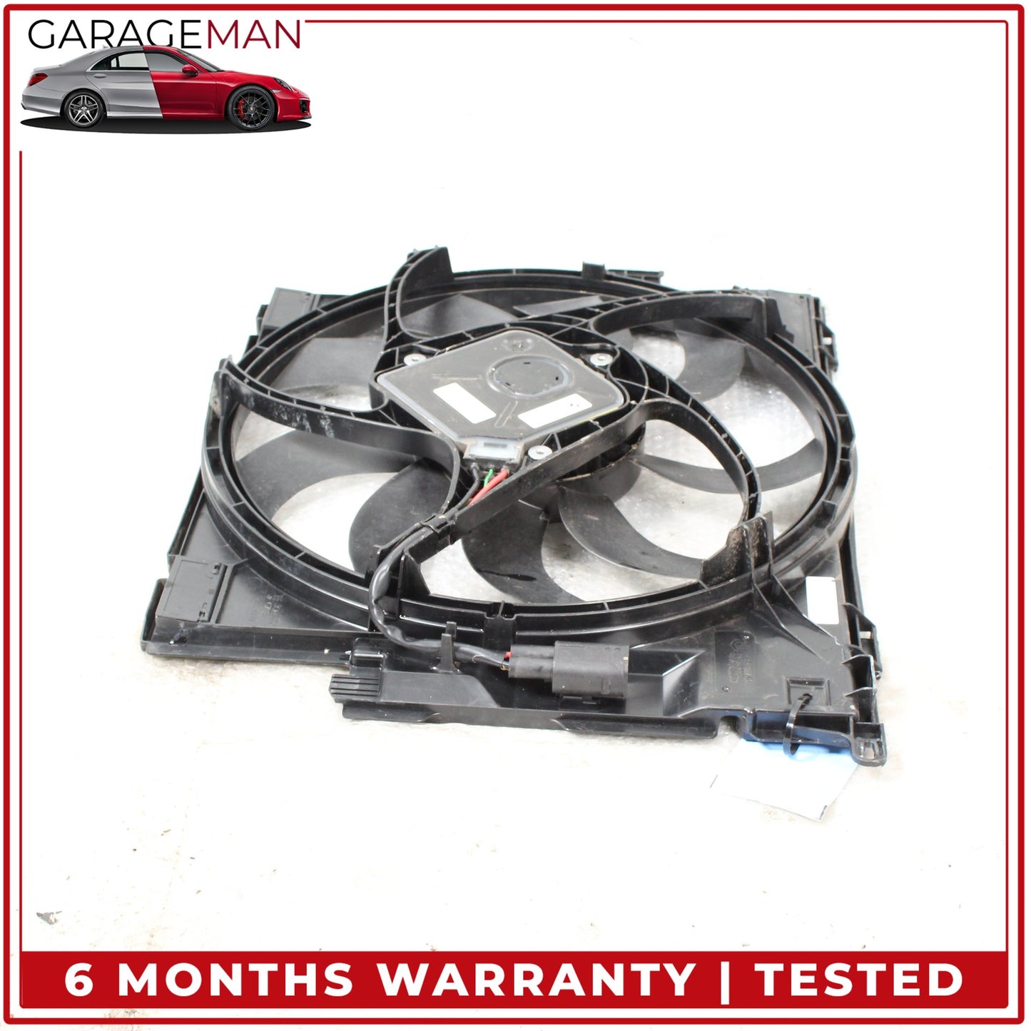 2014-2018 BMW 328d Engine Radiator Cooling Fan Motor Assembly 7640512