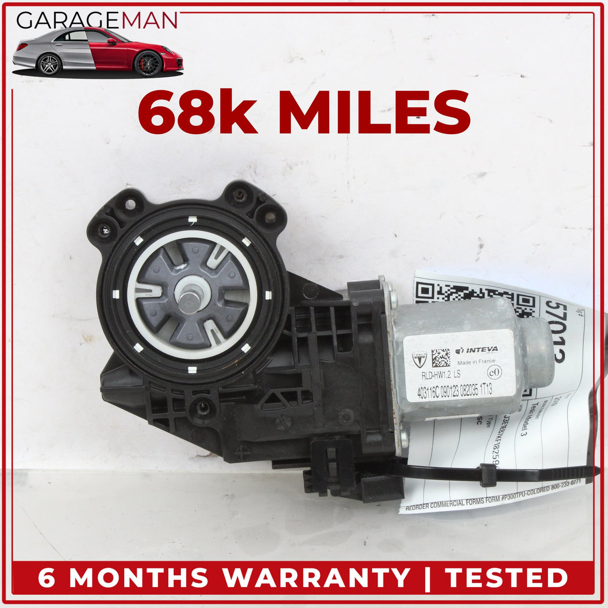 2017-2023 Tesla Model 3 Rear Left Driver Side Window Regulator Motor 403116C OEM
