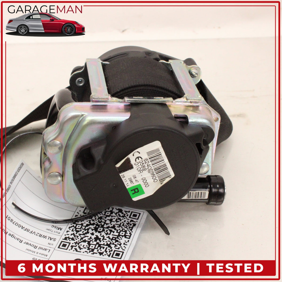 2013-2017 Land Rover Range Rover Sport L494 Front Right Side Seat Belt Black OEM