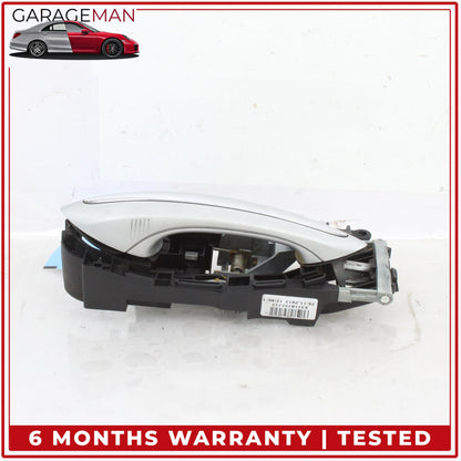 2009-2019 BMW 740i F01 Rear Left Side Exterior Door Handle Silver Metallic OEM