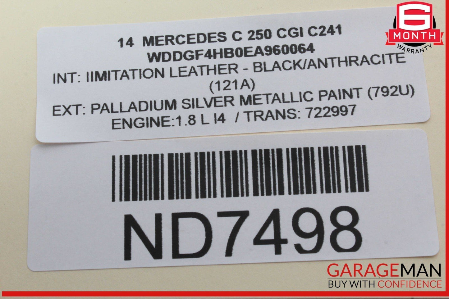 08-15 Mercedes W204 C250 CGI Front Right Passenger Side Dash Airbag Air Bag OEM