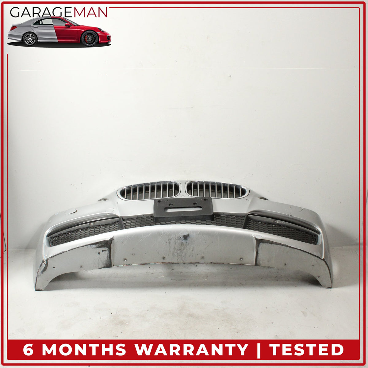 2013-2015 BMW 740i F01 Front Bumper Cover Panel Silver Metallic 7332262 OEM