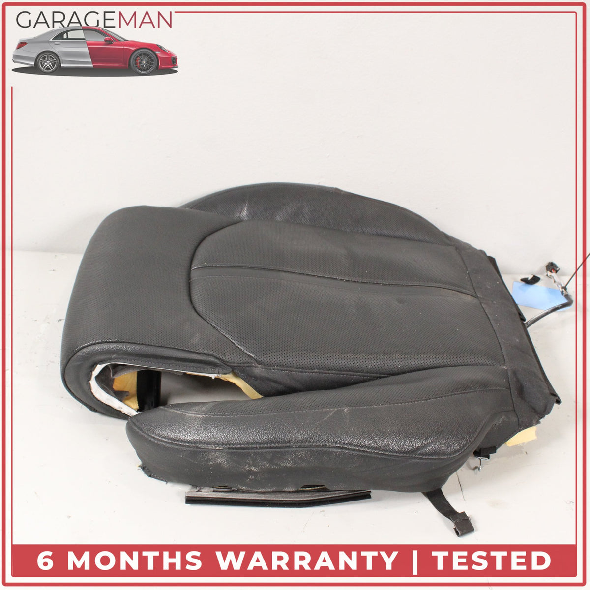 2011-2018 Audi A8 Front Left Driver Side Lower Bottom Seat Cushion Black OEM