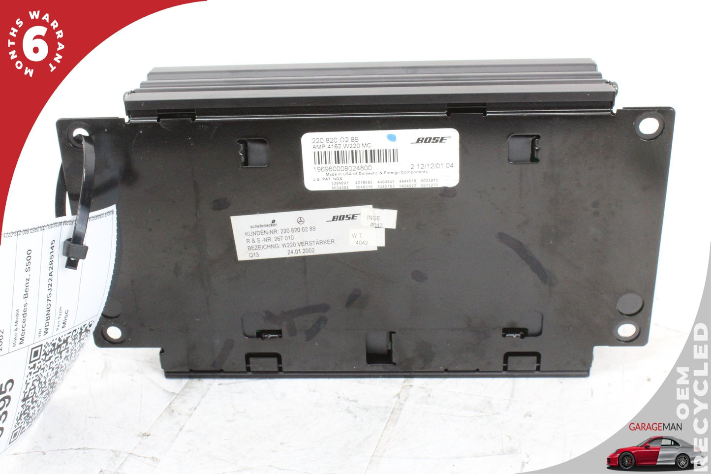 00-03 Mercedes-Benz S500 W220 Audio Amplifier AMP 2208200289 Genuine