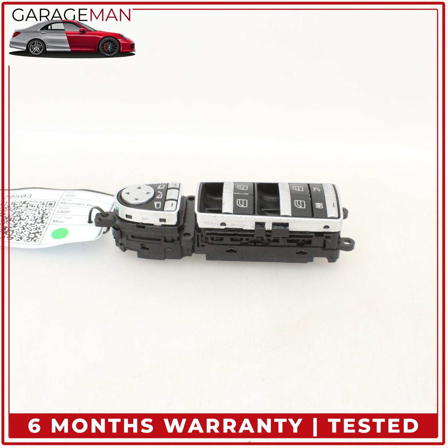 2007-2014 Mercedes-Benz S400 S-Class W221 Sedan Front Left Master Window Control Switch 2218215051 OEM