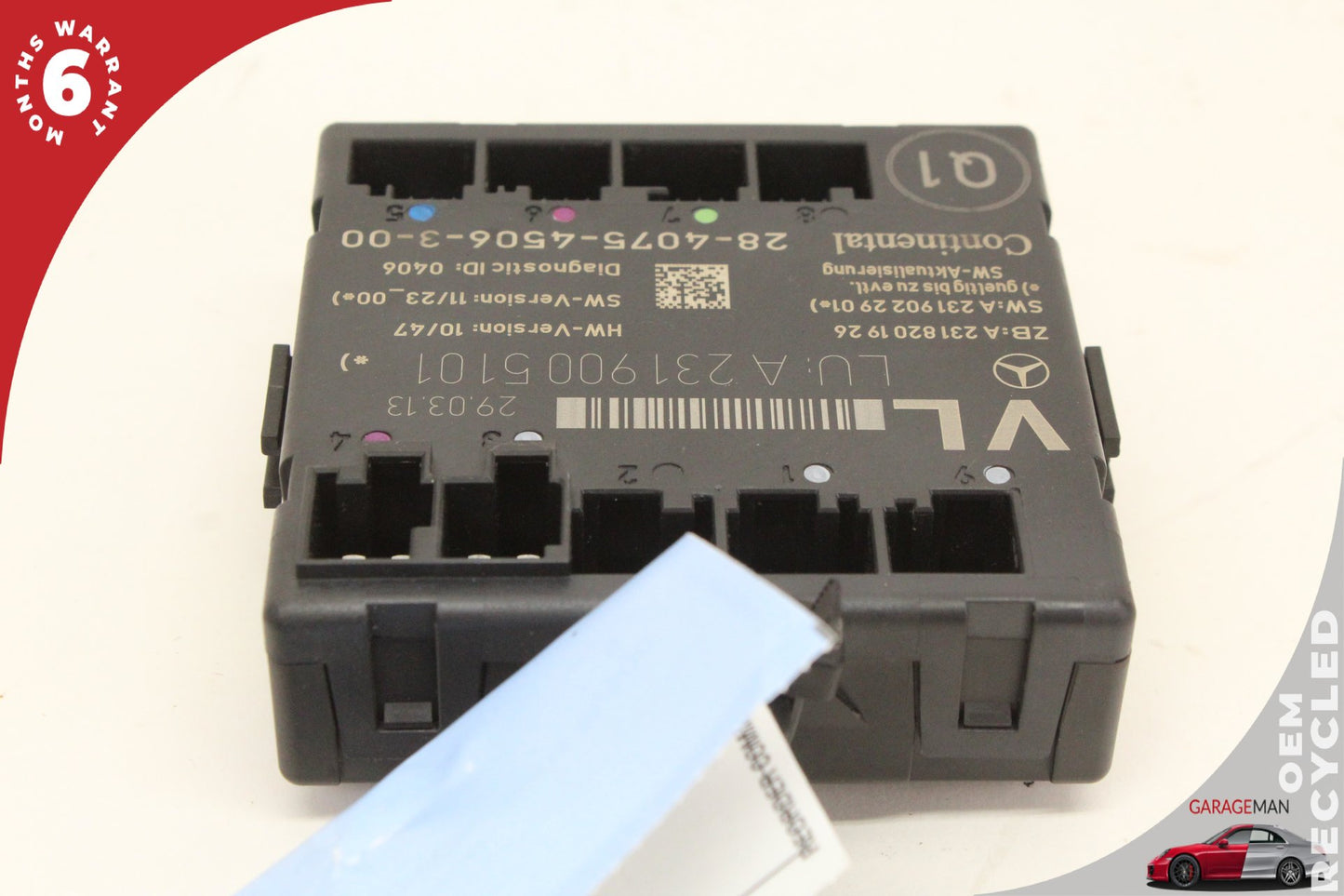 13-16 Mercedes-Benz SL500 R231 Convertible Left Driver Side Door Control Module Unit 2319005101