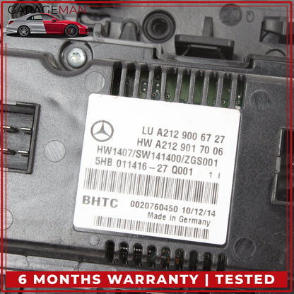 2010-2017 Mercedes W212 E400 A/C Heater Climate Control Switch 2129006727 OEM
