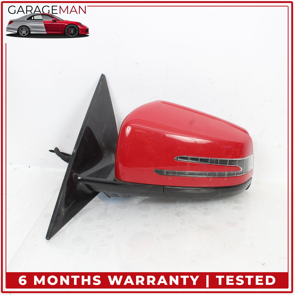2010-2017 Mercedes C207 E400 Coupe Front Left Side Door Rear View Mirror Red OEM