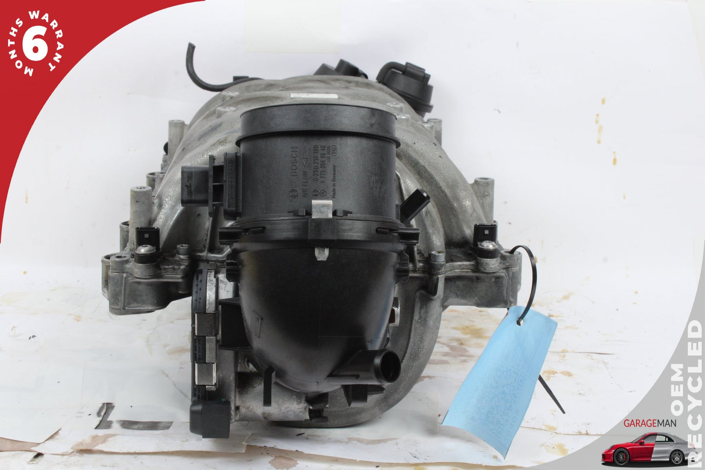 2007-2012 Mercedes W221 S550 Engine Intake Manifold w/ Mass Air Flow Sensor OEM