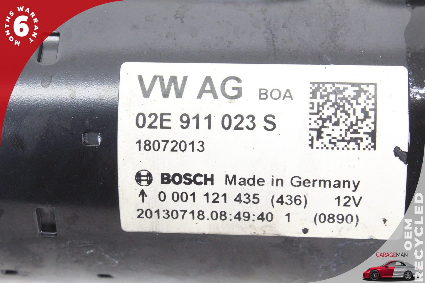 2008-2015 Audi TT 8J Engine Motor Starter 02E911023S OEM