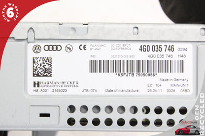 2012-2018 Audi A7 Front Dash Dashboard Audio Radio CD Receiver 4G0035746 OEM