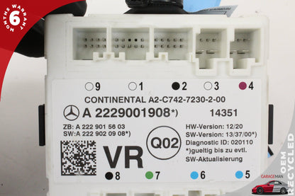 2015-2020 Mercedes W205 C300 Front Right Door Control Module 2229001908 OEM