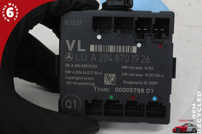 08-14 Mercedes-Benz C300 W204 Right Front Door Control Module 2048701926