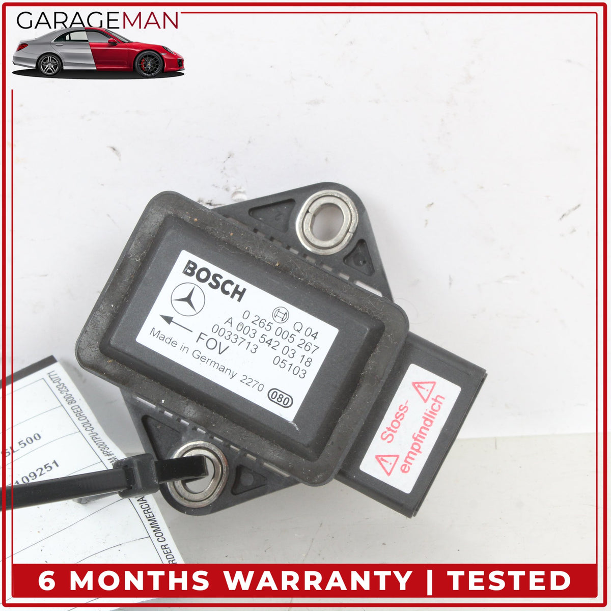 2003-2012 Mercedes R230 SL500 Acceleration Yaw Rate Speed Sensor Module OEM