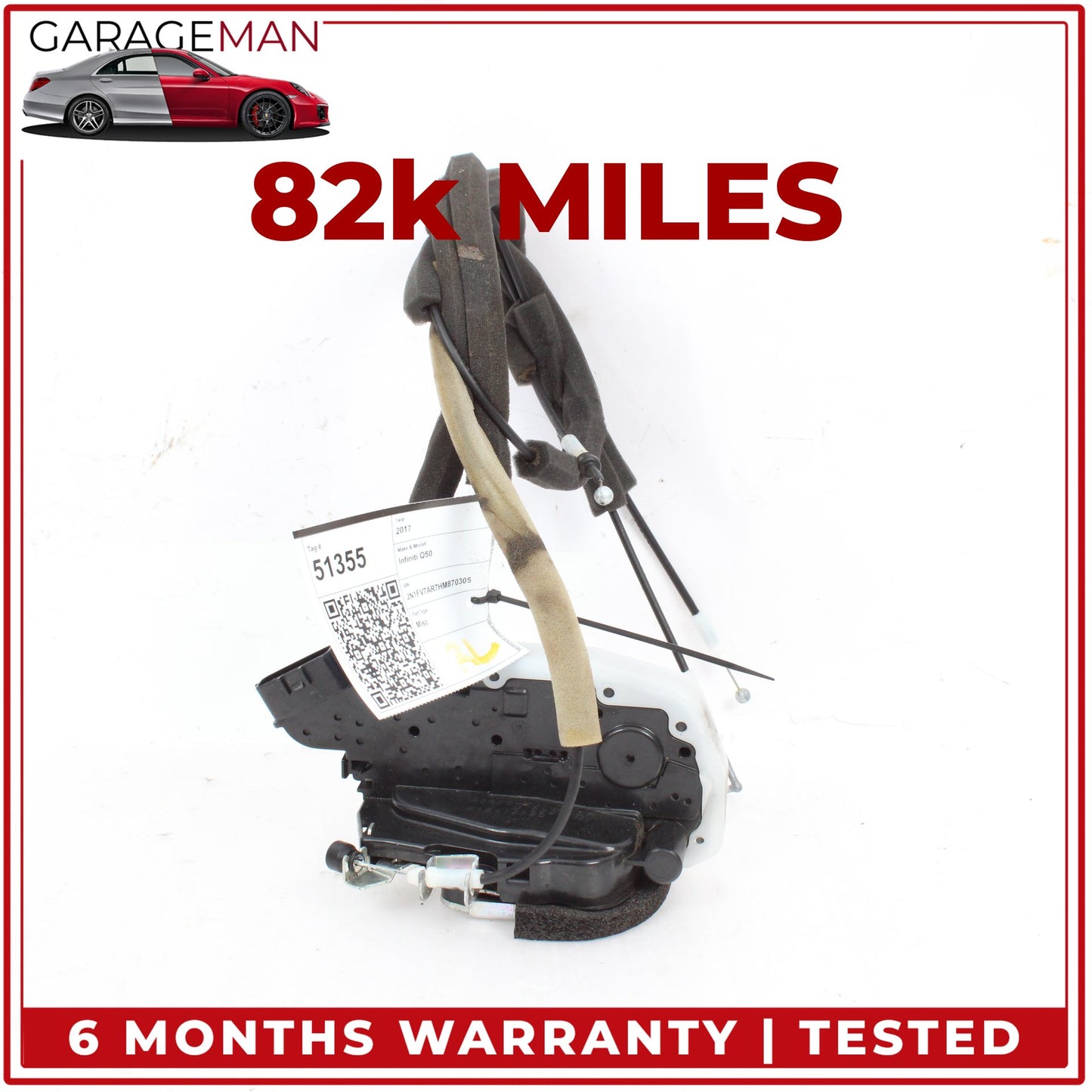 2014-2024 Infiniti Q50 Rear Left Driver Side Door Lock Actuator 825014GA0A OEM