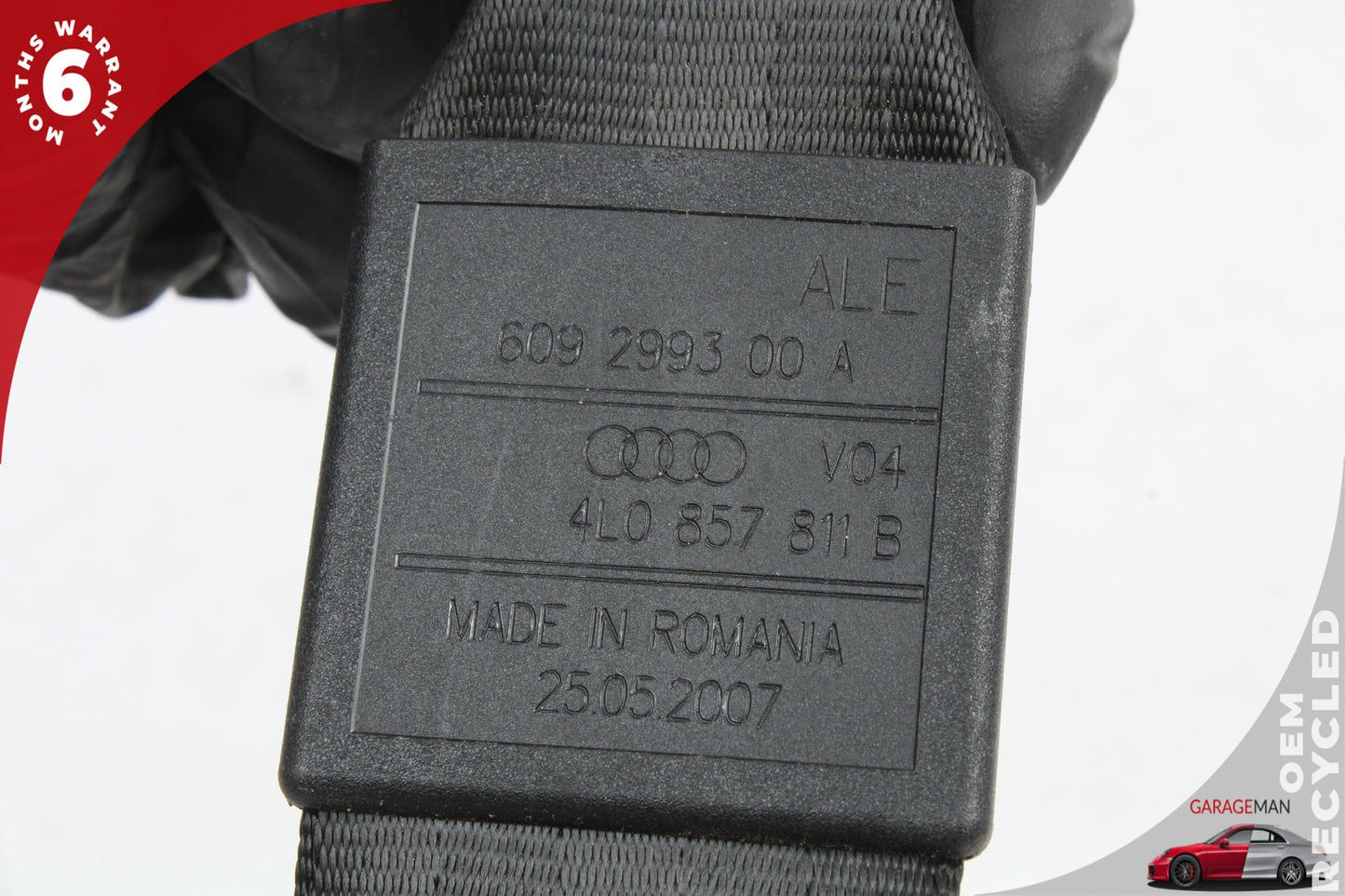 2007-2015 Audi Q7 3rd Row Seat Belt Rear Left/Right 4L0857811B Genuine