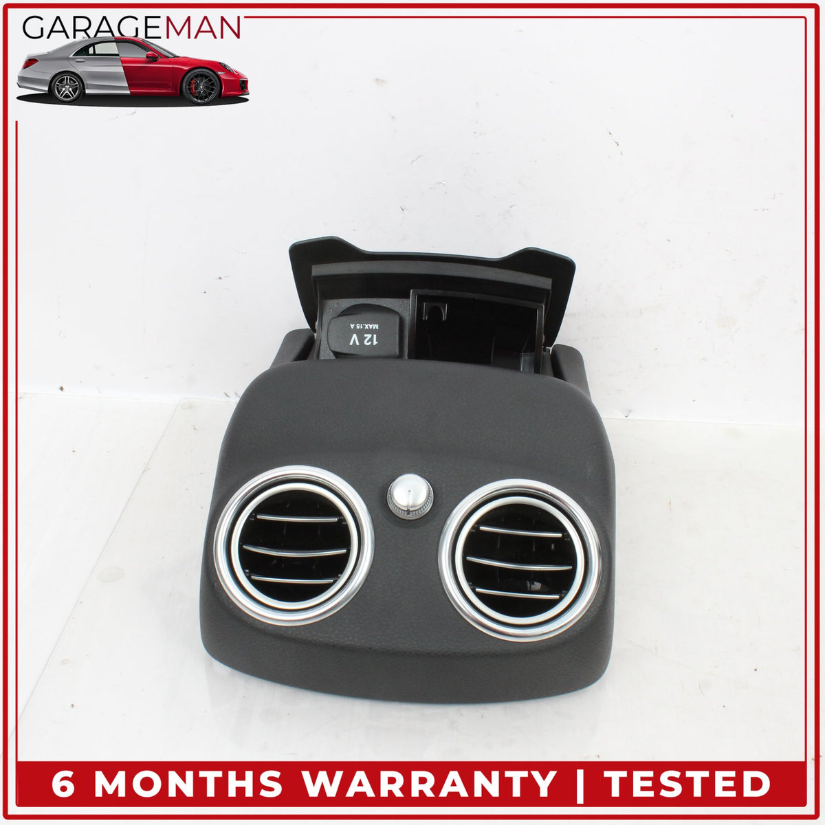 2015-2020 Mercedes W205 C300 C350e Rear Center Console A/C Air Vent Trim OEM