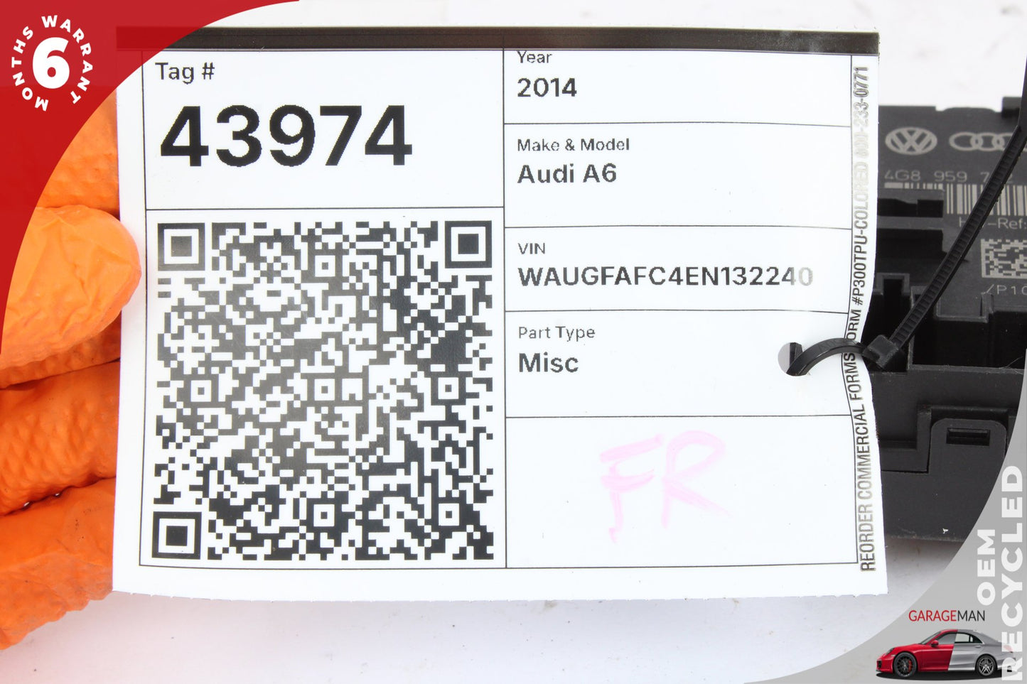 2012-2018 Audi A6 A7 Front Right Side Door Control Module 4G8959792G OEM