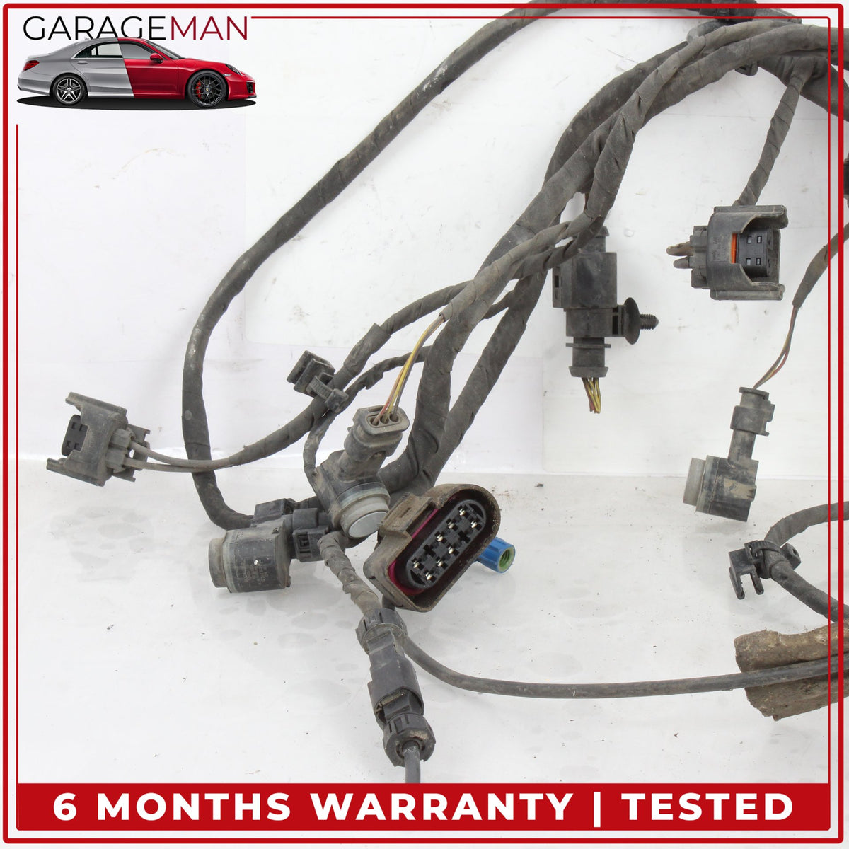 2007-2015 Audi Q7 SUV Front Bumper Wire Harness w/ Parking Sensors 1J0973735 OEM