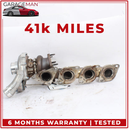 12-18 Mercedes-Benz CLS550 W218 Left Side Turbo Turbocharger w/ Manifold 41k