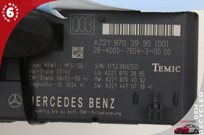 07-14 Mercedes-Benz S550 W221 Trunk Release Remote Module 2218703995