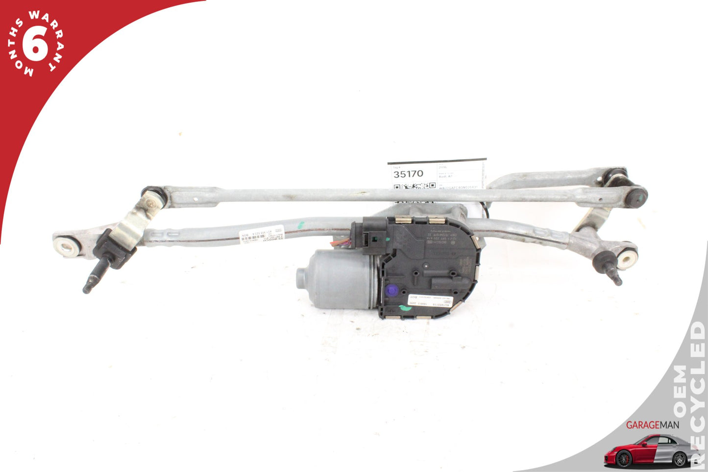 2012-2018 Audi A7 A6 Front Windshield Wiper Linkage w/ Motor 4G1955119 OEM