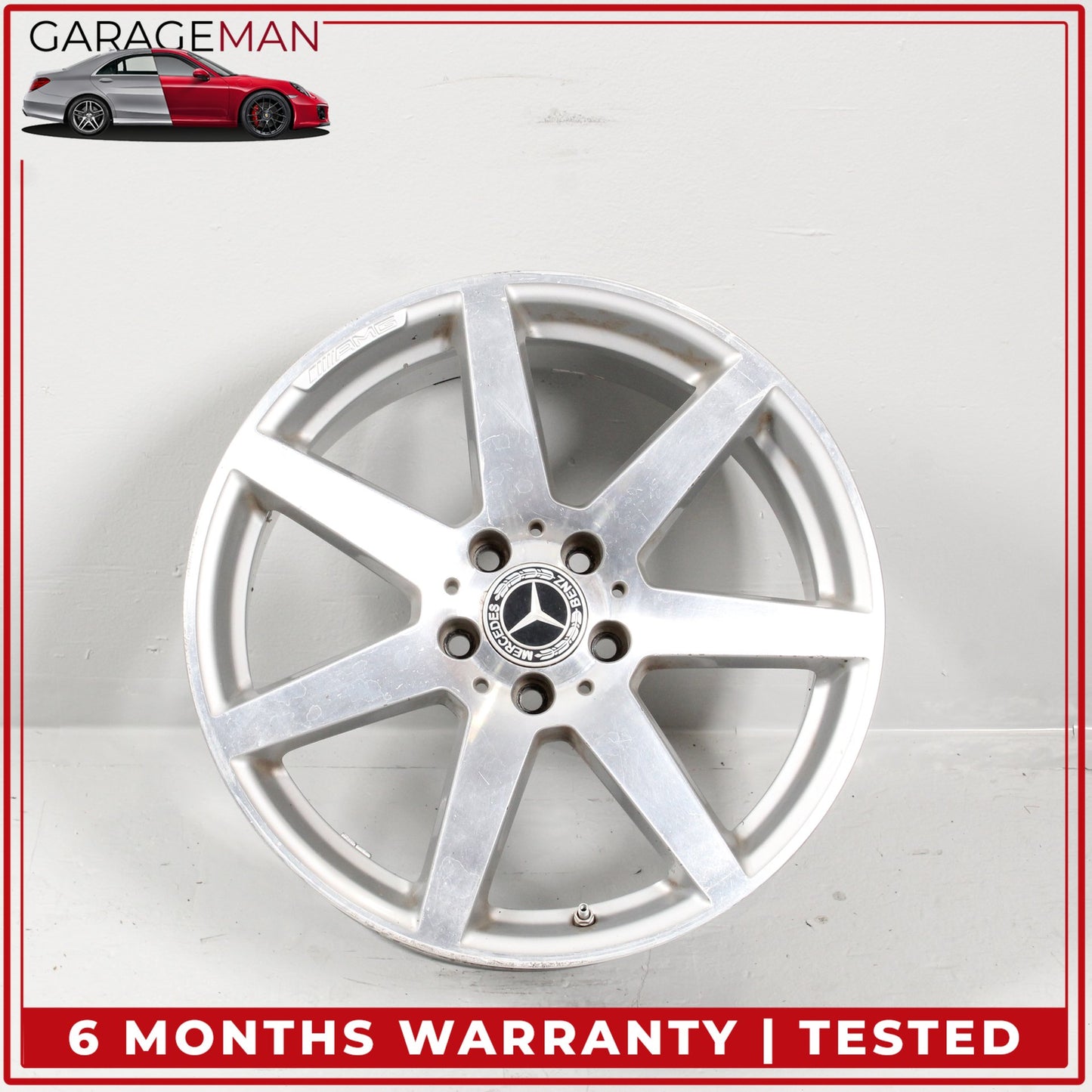 2012-2015 Mercedes W204 C250 Rear 7 Spoke Wheel Rim 8.5JX18H2ET54 2044019902 OEM