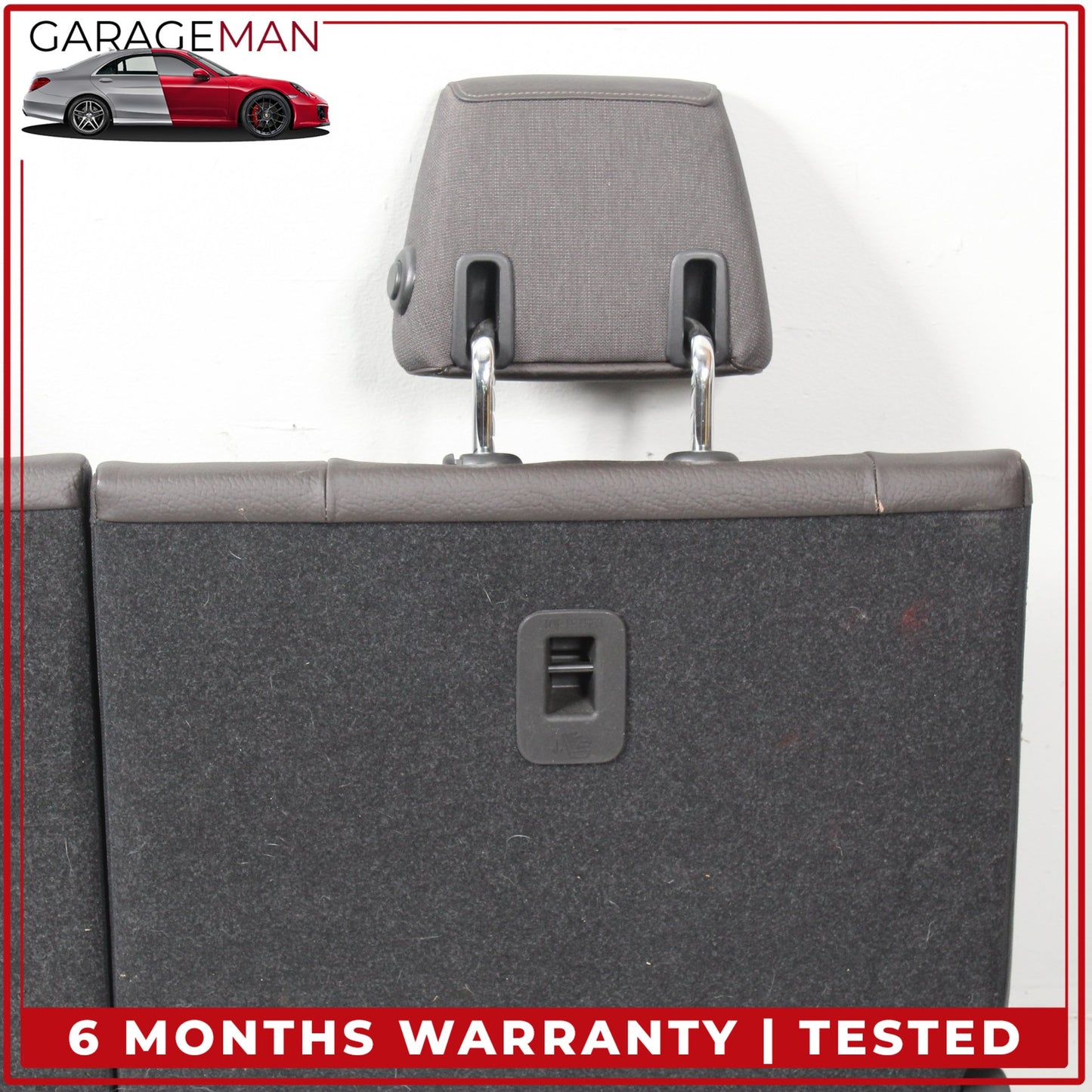2014-2021 BMW i3 Rear Upper and Lower Seat Bench Cushion w/ Headrest Brown OEM