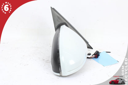 2012-2018 Audi A6 S6 Front Left Door Rear View Mirror w/ Blind Spot White OEM