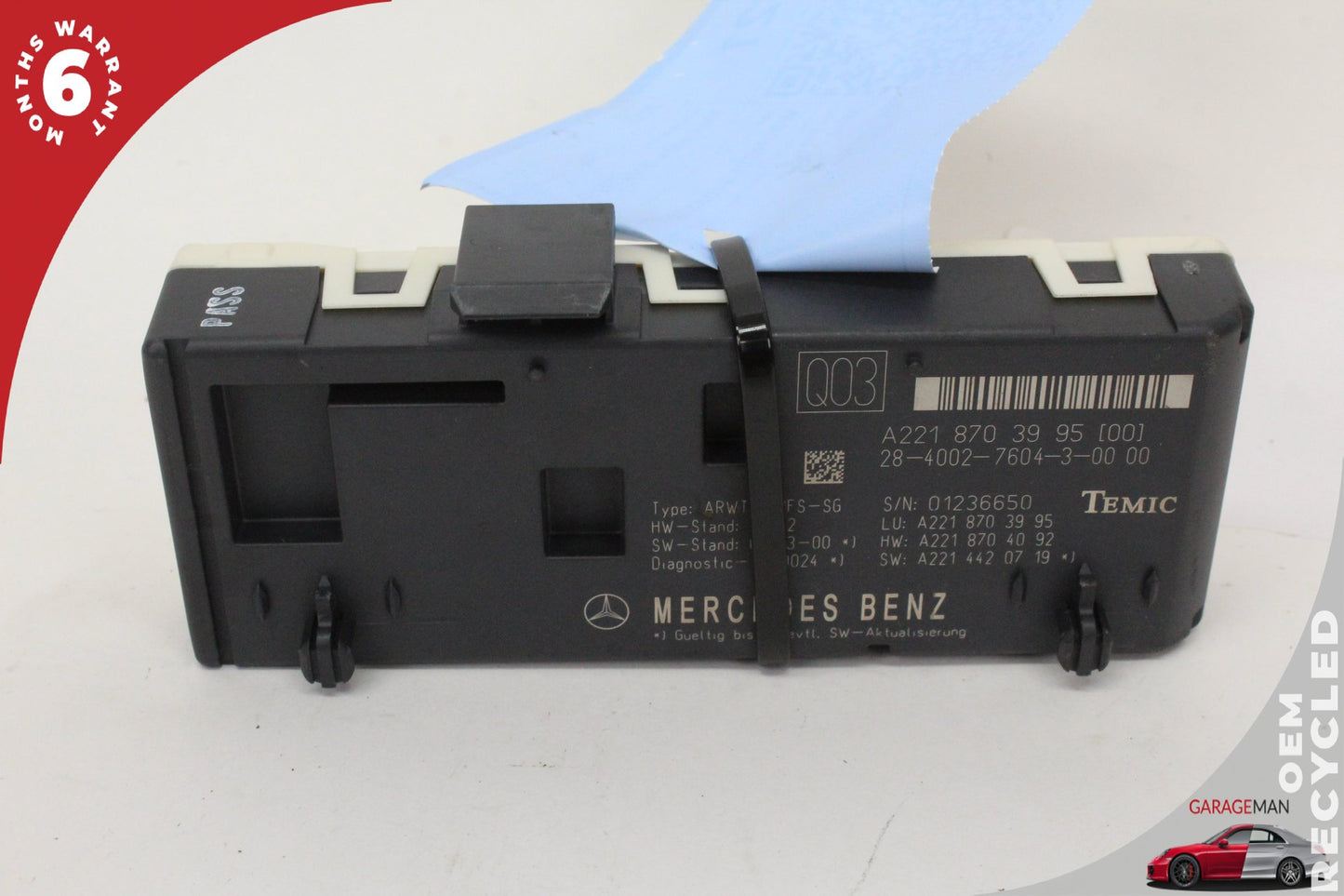 07-14 Mercedes-Benz S550 W221 Trunk Release Remote Module 2218703995