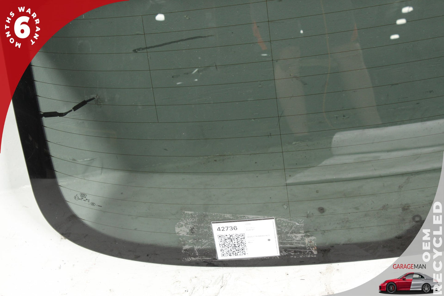 2007-2015 Audi Q7 Rear Back Trunk Lid Hatch Windshield Glass 4L0845501C OEM