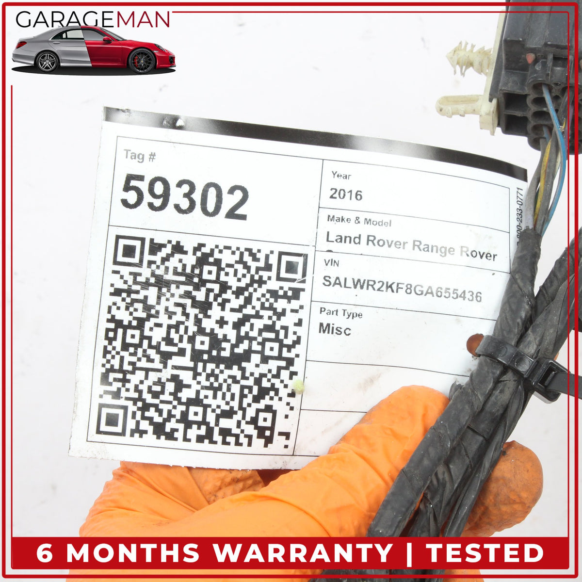 2014-2022 Range Rover Sport L494 Front Bumper Parking Sensor Wire Harness OEM