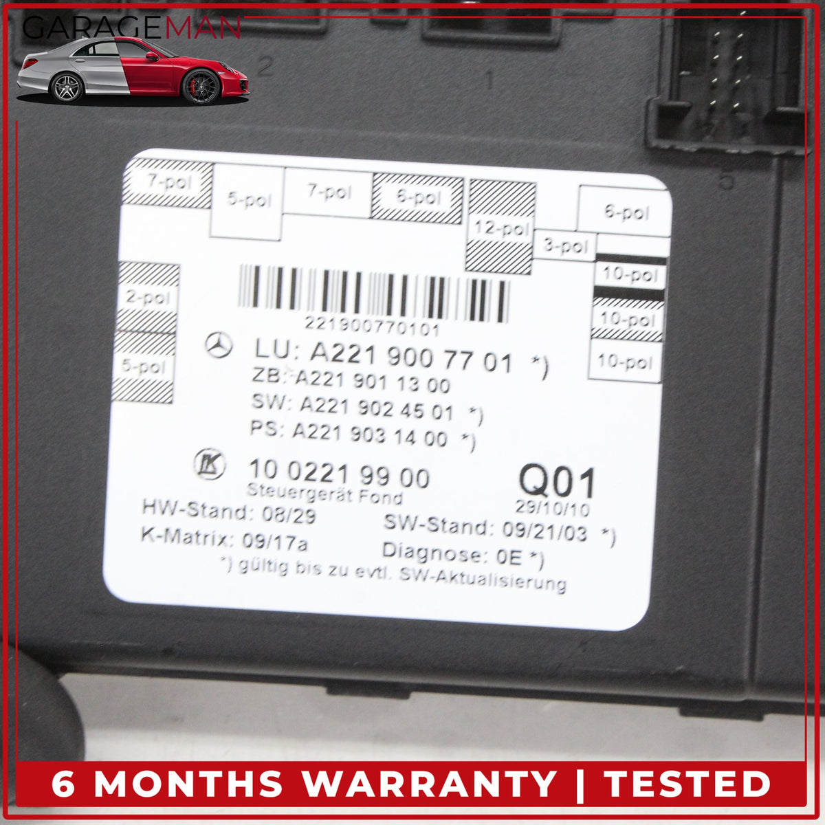 2007-2013 Mercedes W221 S400 Rear Left or Right Door Control Module Unit OEM