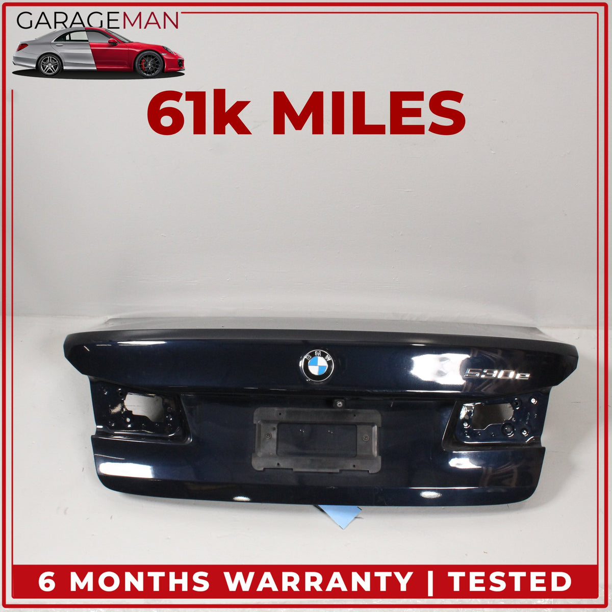 2017-2023 BMW 530e G30 Rear Trunk Lid Panel Assembly Imperial Blue Metallic OEM