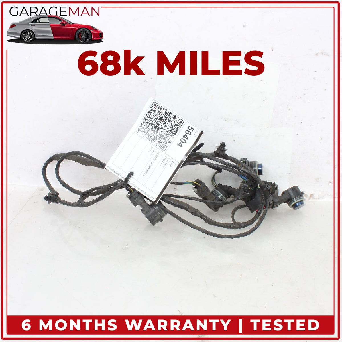2018-2024 BMW X3 G01 Rear Bumper Parking Sensors (set of 6) w/ Wire Harness OEM
