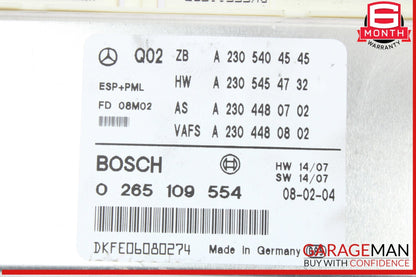 2007-2012 Mercedes SL550 R230 ESP Electronic Stability Control Module 2305404545