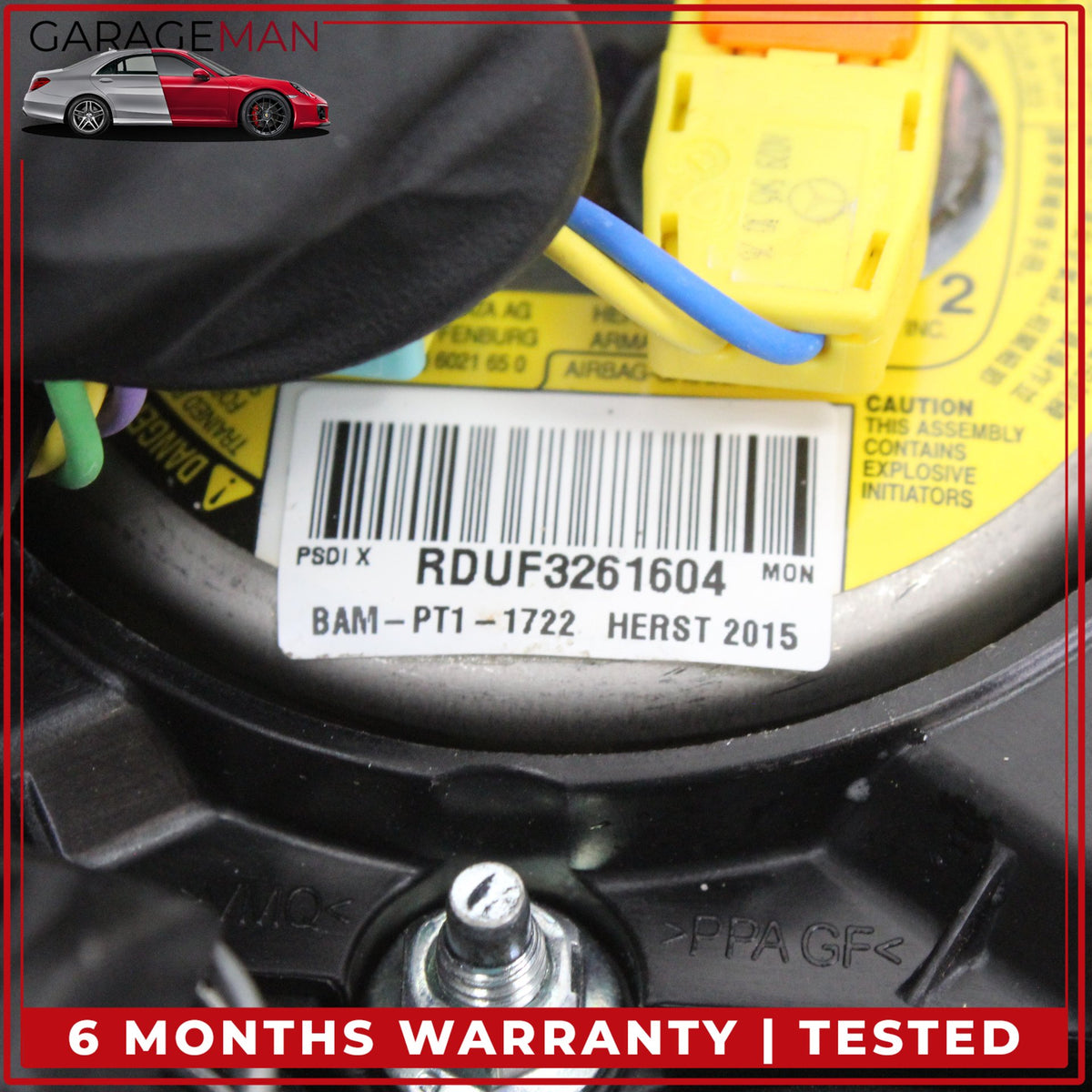 2015-2021 Mercedes W205 C300 Front Left Side Steering Wheel Airbag Air Bag OEM