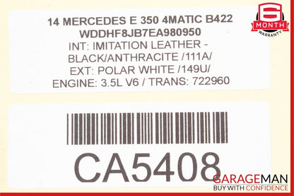 10-18 Mercedes W212 E350 E550 E500 Front Right Seat Side Airbag Air Bag Beige