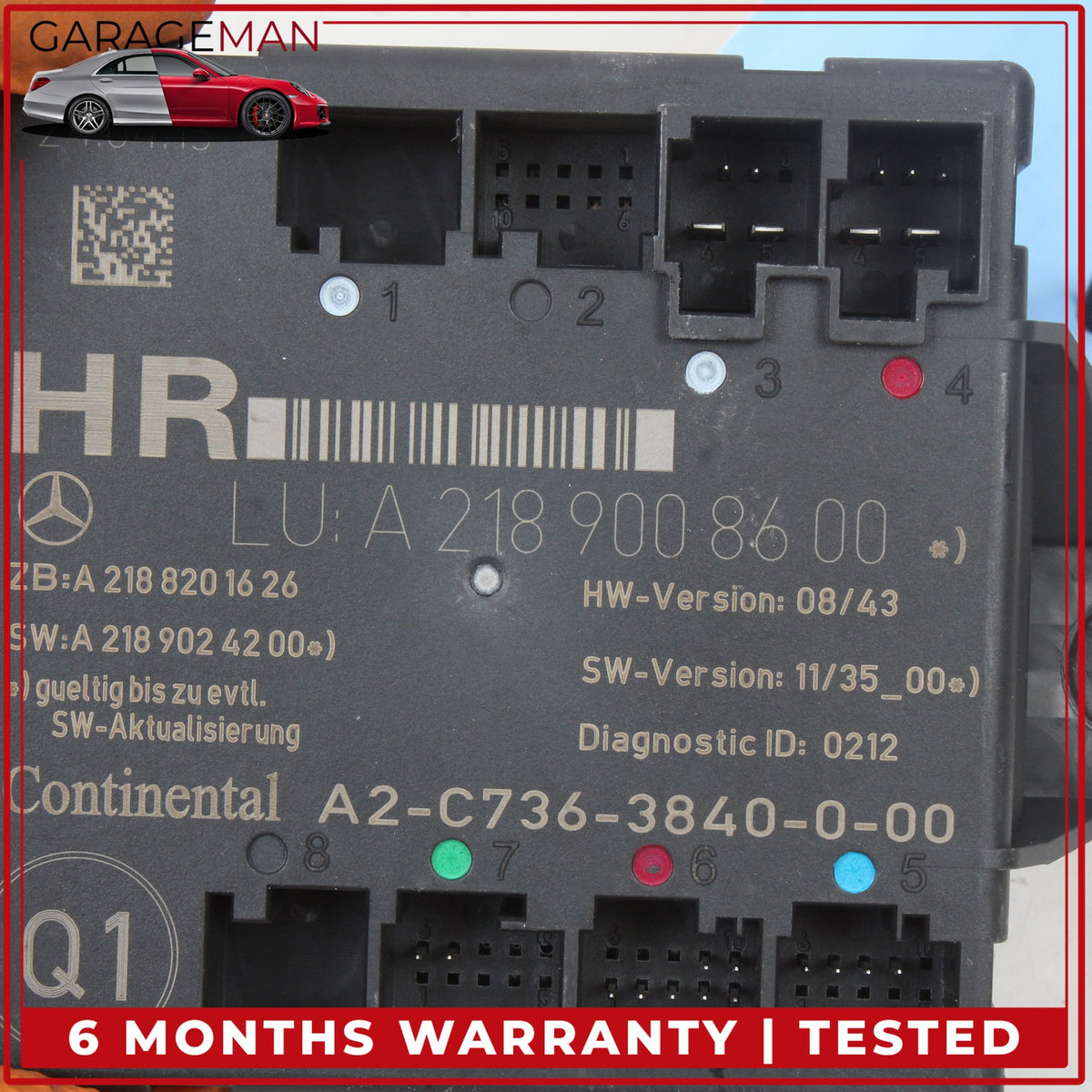 2008-2018 Mercedes W212 E350 Rear Right Door Control Module Unit 2189008600 OEM