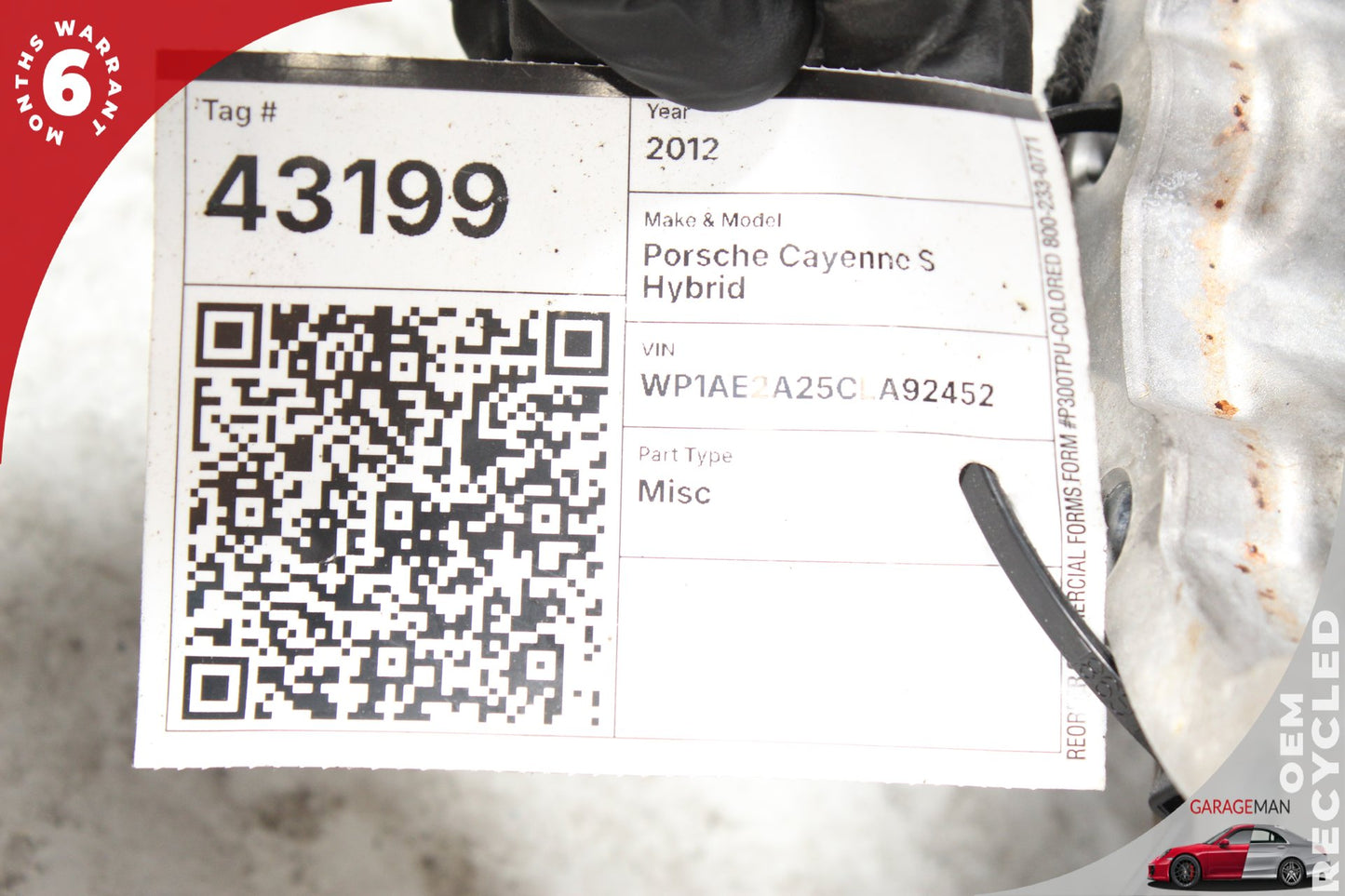 2011-2018 Porsche Cayenne S Hybrid 92A AWD 3.0L Transmission Transfer Case Gear Box 95834102012