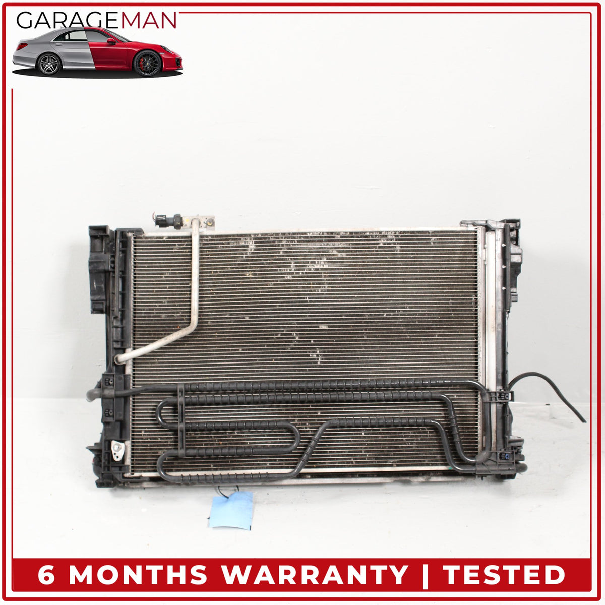 2012-2014 Mercedes W204 C250 Engine Cooling Radiator AC A/C Condenser Assy OEM