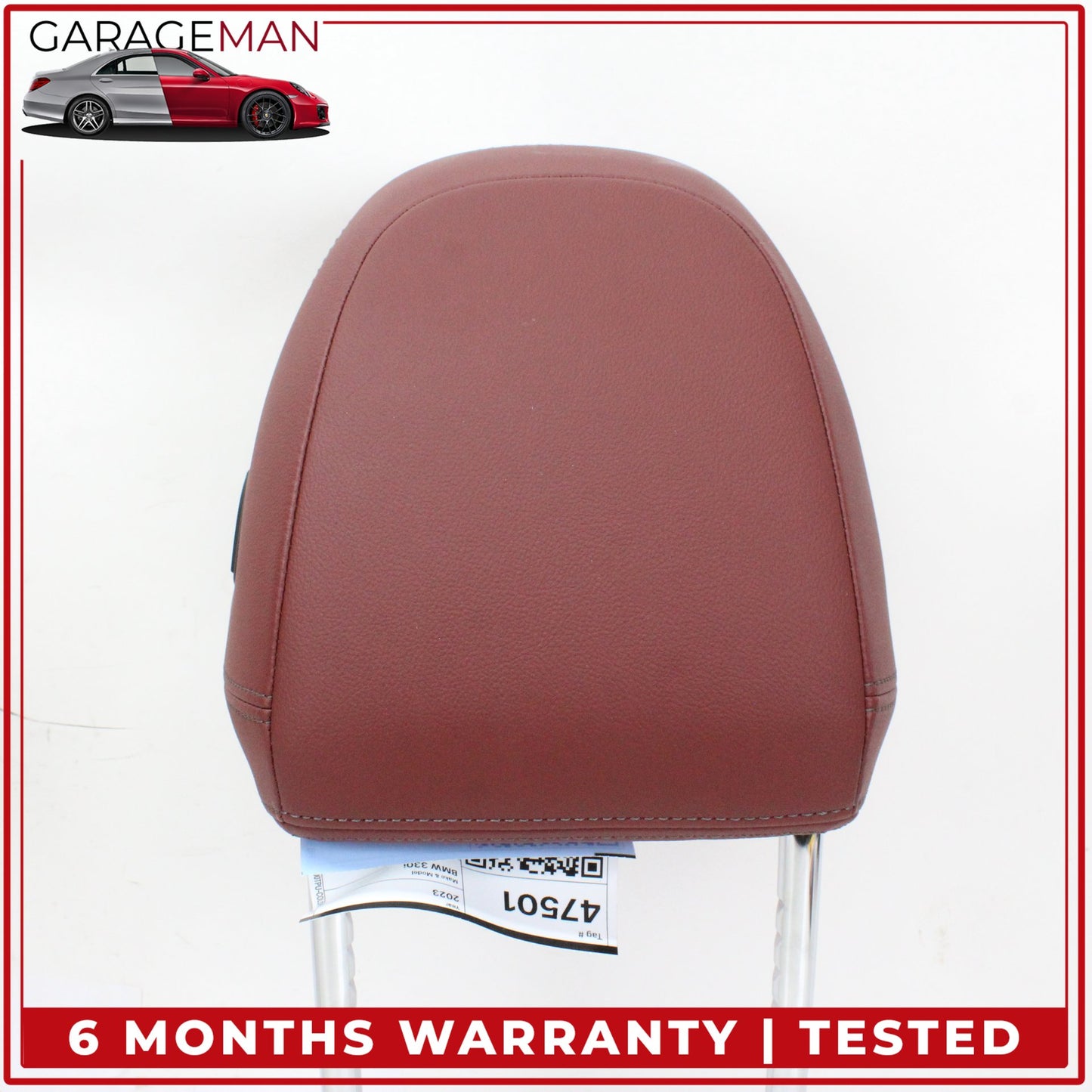 2019-2025 BMW 330i Front Left and Right Side Seat Head Rest Red 52107478116 OEM