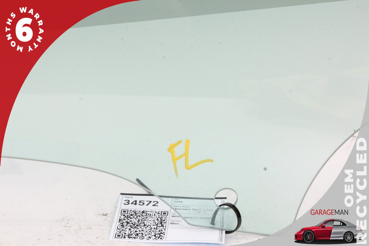 2018-2023 Mercedes W238 E450 E400 Coupe Front Left Side Door Window Glass OEM