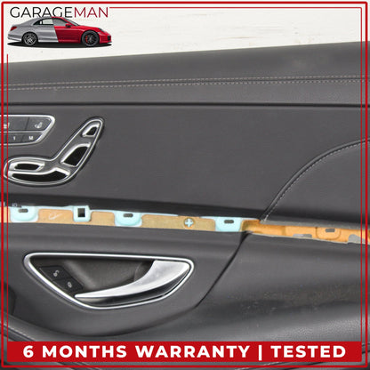 2014-2017 Mercedes W222 S550e Front Right Interior Door Trim Panel Black OEM